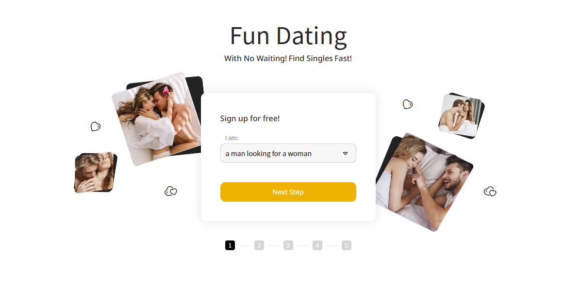 OneNightFriend dating site homepage featuring multiple couples lying in bed.